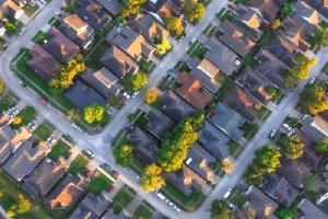 Residential house aerial